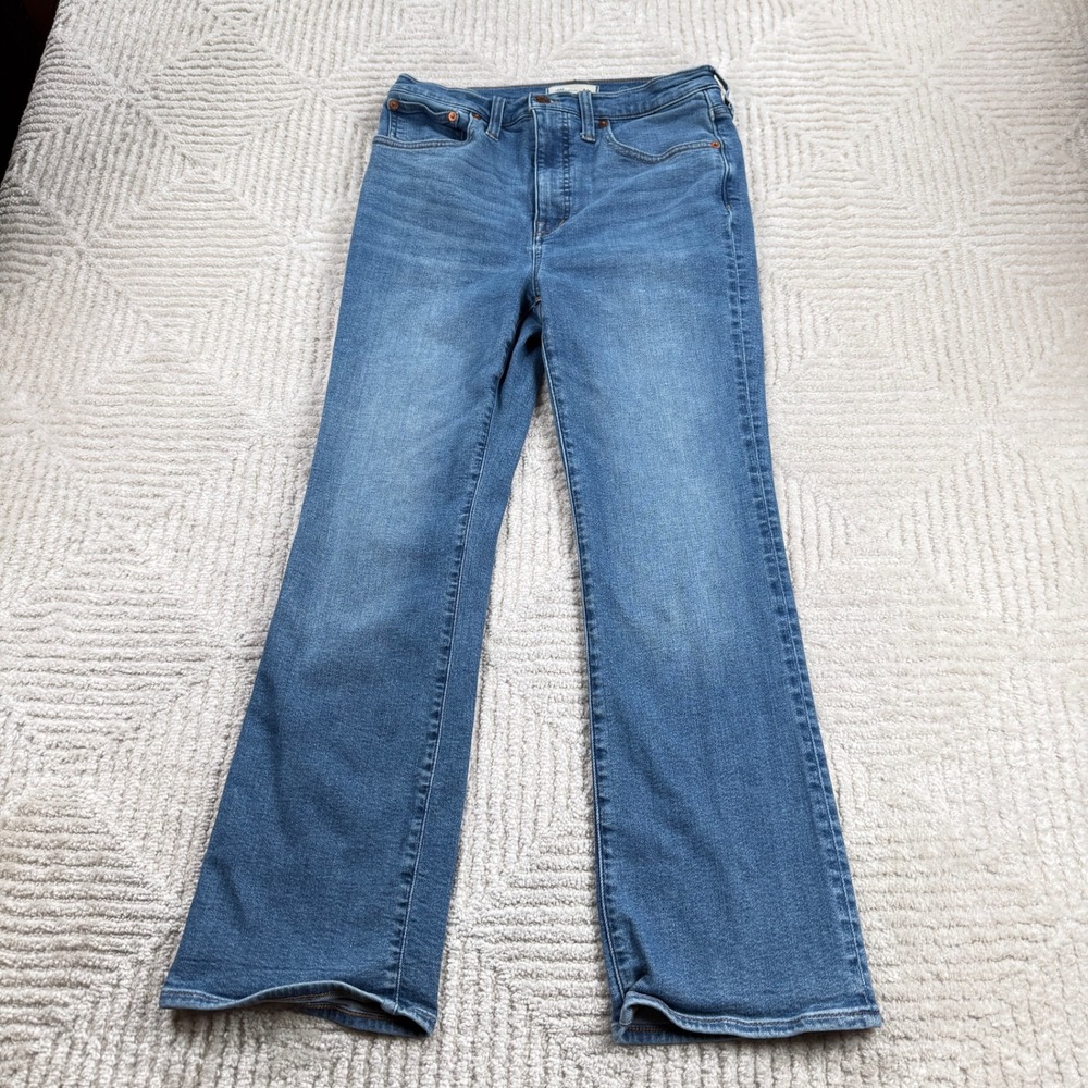 Madewell Cali Demi-Boot Jeans Women's 27 Blue High Rise Flare Boho Capsule Work